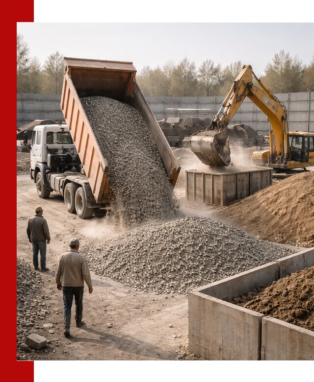 Доставка нерудных материалов с погрузкой и разгрузкой в Салавате