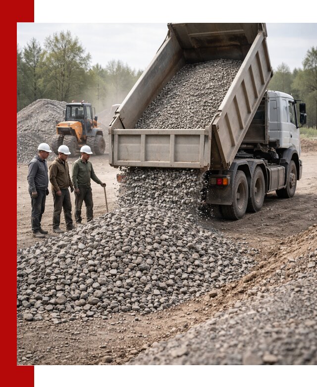 Доставка гравийного щебня фракции 70-120 в Салавате