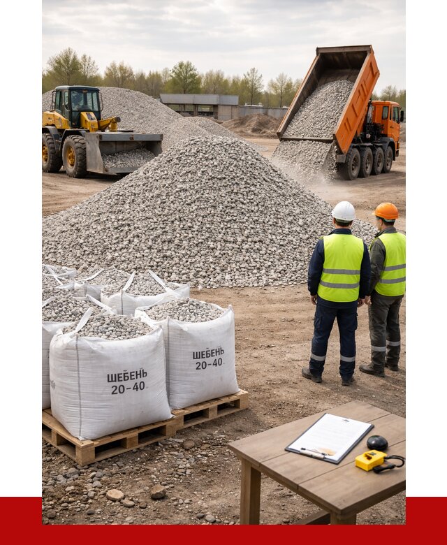 Известняковый щебень 20-40 в Салавате от 2240 р. ПРОНЕРУДСлв
