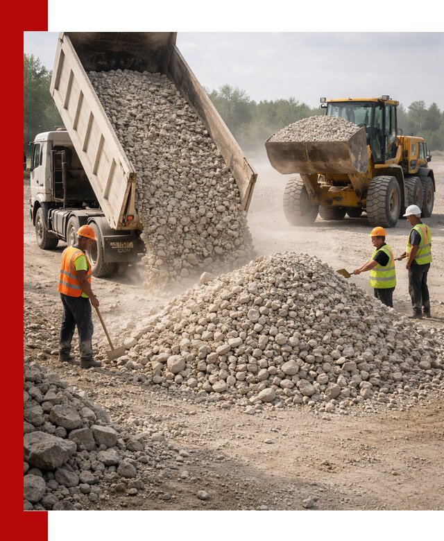 Доставка известнякового щебня фр. 40-70 в Салавате