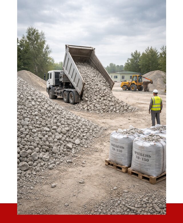 Известняковый щебень фракция 70-150 в Салавате от 1334 р. | ПРОНЕРУДСлв