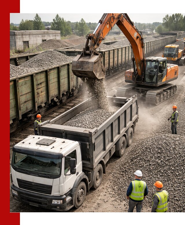 Железнодорожный щебень фракция 25–60 для поставок в Салавате