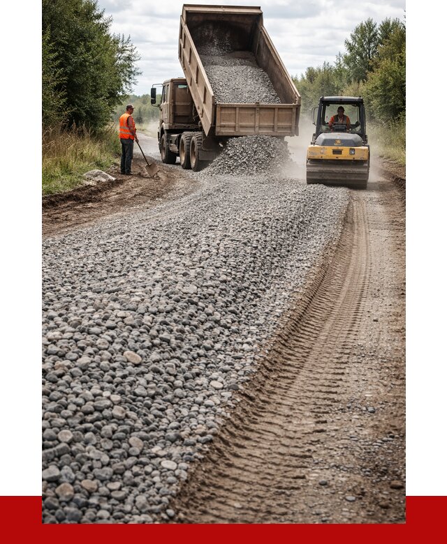 Щебень для отсыпки дороги в Салавате от 2881 р. ПРОНЕРУДСлв