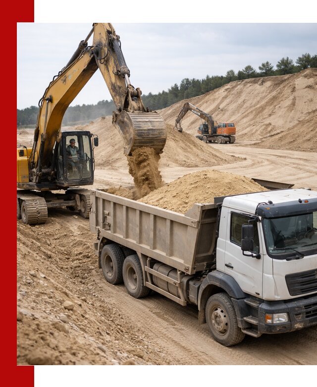 Доставка карьерного песка с самосвалами и разгрузкой в Салавате