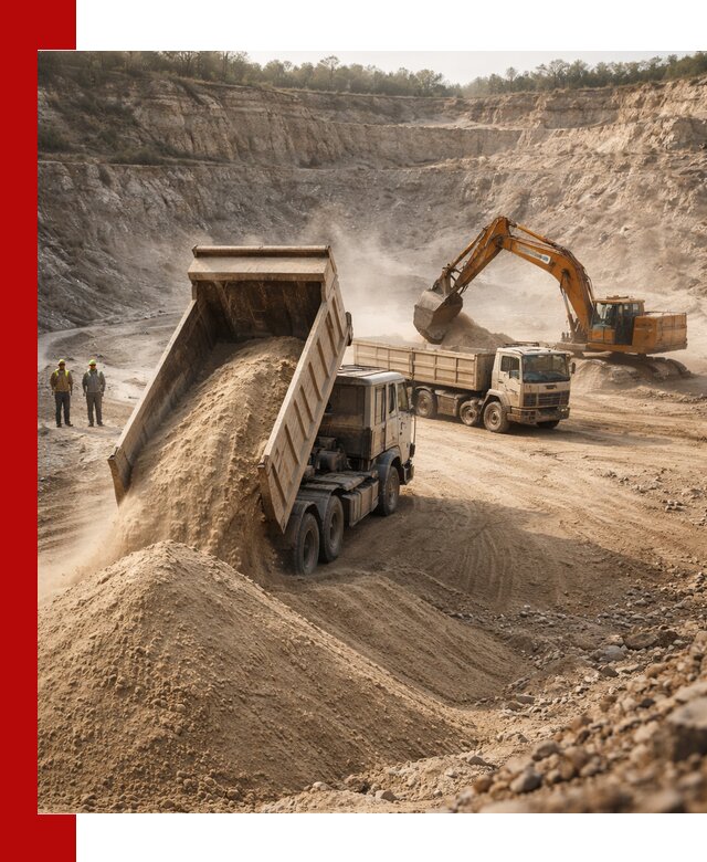 Карьерный песок навалом с доставкой в Салавате