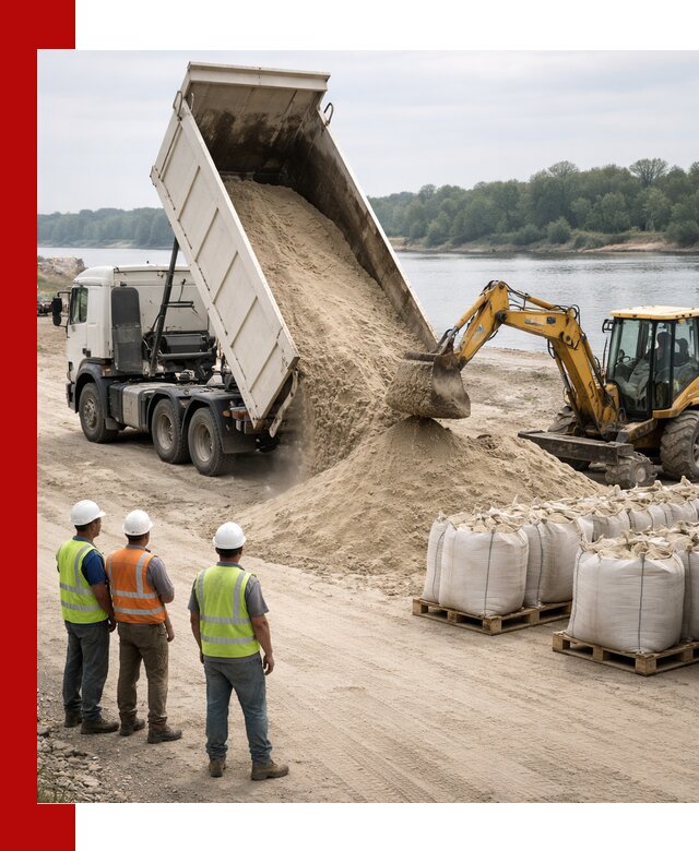 Доставка речного песка в Салавате самосвалами и погрузкой
