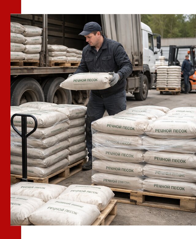 Речной песок в мешках с доставкой в Салавате