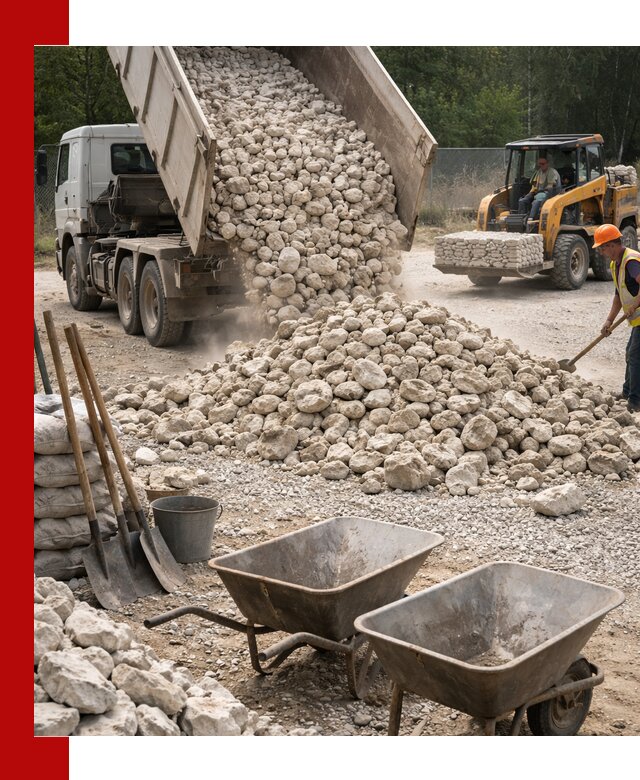 Доставка и продажа бутового известнякового камня в Салавате