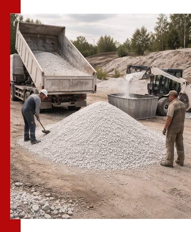 Доставка и продажа белой мраморной крошки в Салавате