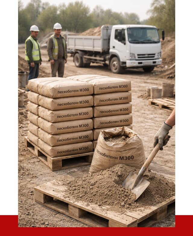 Пескобетон М300 в Салавате с доставкой от 4961 р. за куб | ПРОНЕРУДСлв