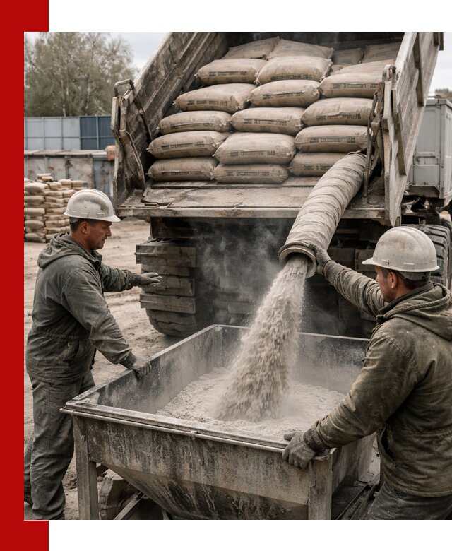 Доставка цемента М400 в Салавате оптом и в розницу