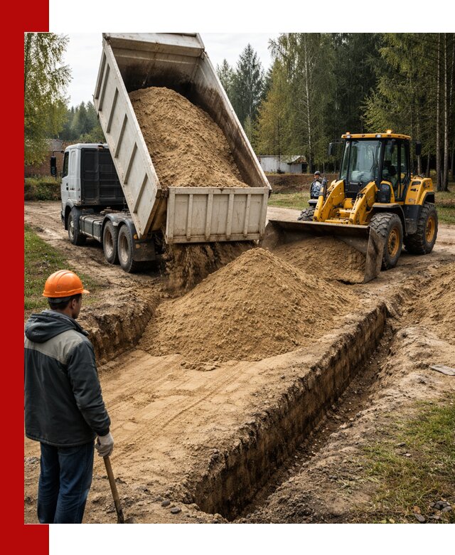 Доставка песчаного грунта в Салавате для строительных работ