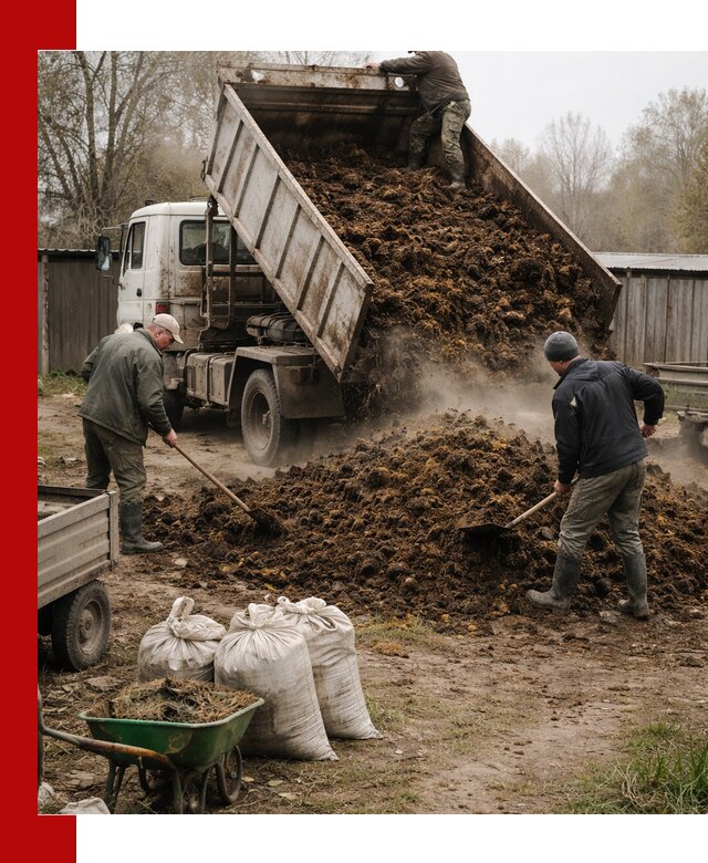 Доставка коровьего навоза самосвалом в Салавате