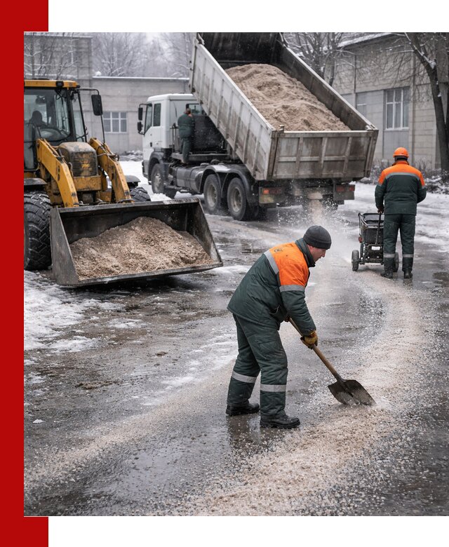Реагент против гололеда с доставкой и нанесением в Салавате