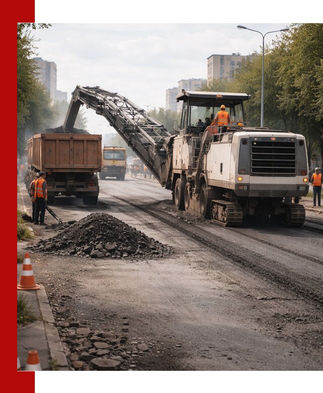 Фрезерованный асфальт в Салавате — удаление и вывоз старого покрытия