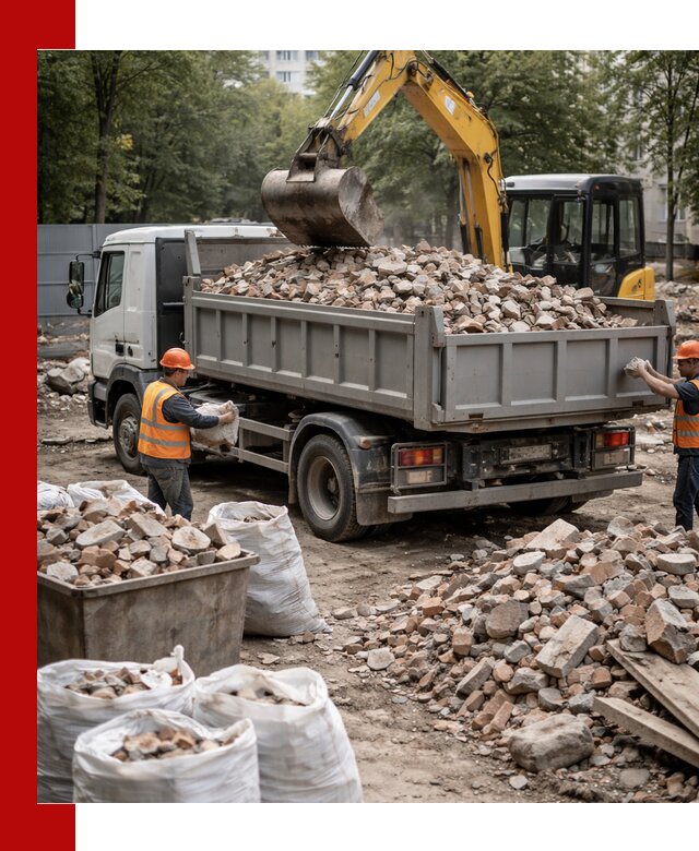 Вывоз строительного мусора в Салавате с самосвалами и контейнерами