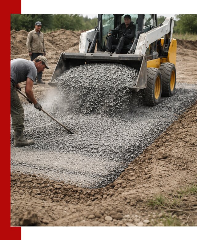 Устройство щебеночной подушки в Салавате для дорог и фундаментов